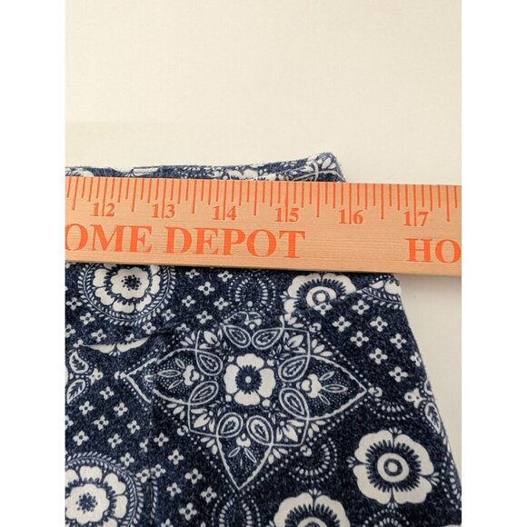 Talbots Bandana Jersey Wrap Maxi Skirt Womens Size Large Blue Floral Pull On - Picture 9 of 10